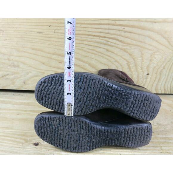 Aquatalia Boots Womens 8 Brown Suede Mia Knit Wedge Zip Ankle Bootie - Picture 7 of 9